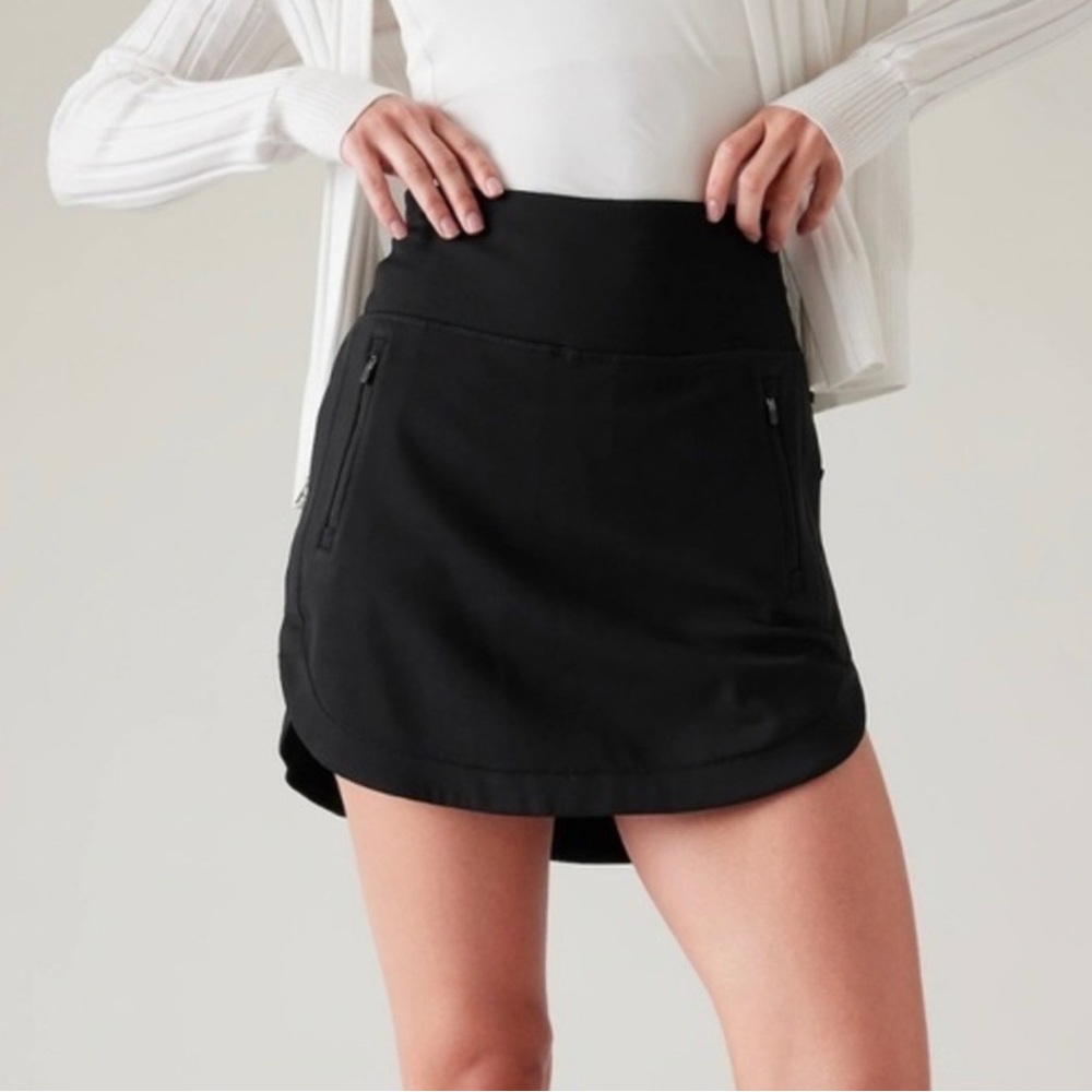 Black Athleta fairway golf skort